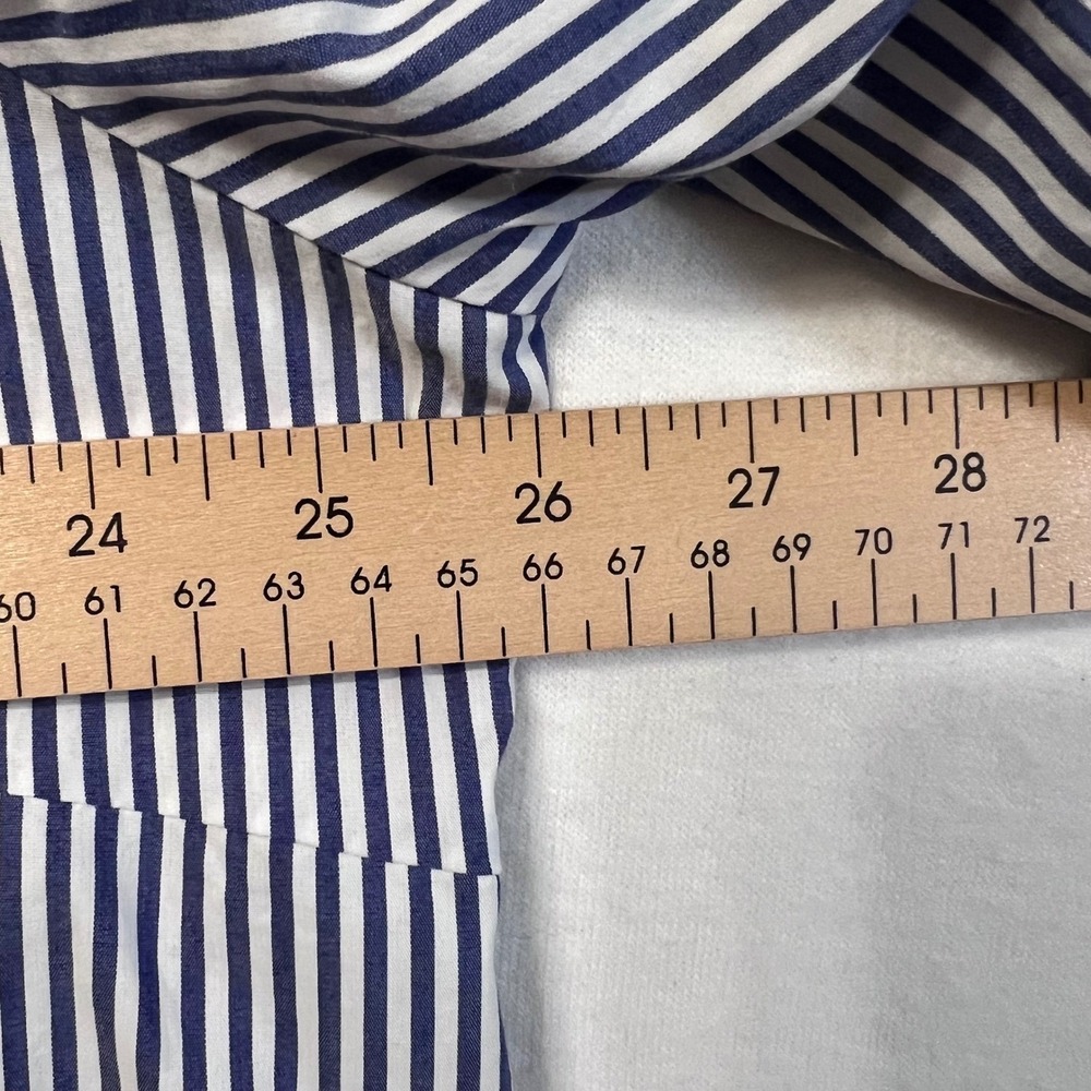 Grand & Greene Striped Floral‎ Embroidered Tie Front Blouse Top Size 1X - Picture 10 of 12